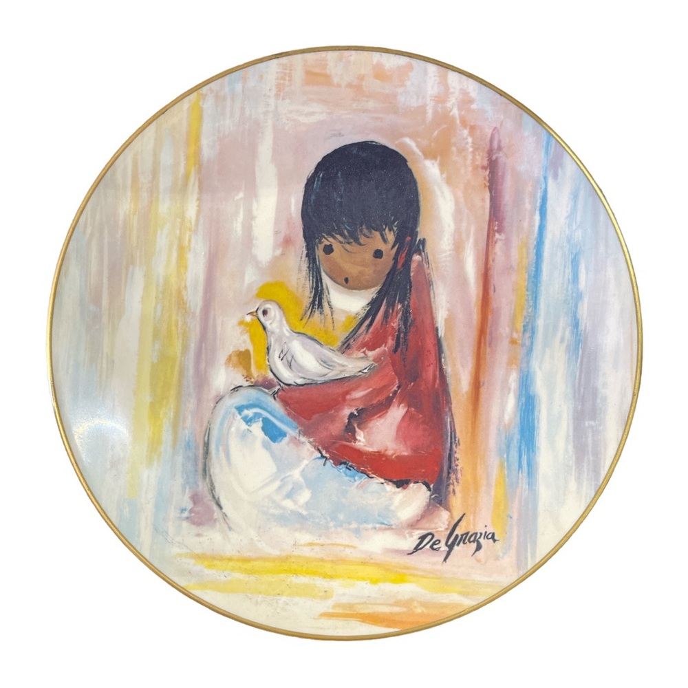 DeGrazia Plate The White Dove 1909 Limited Edition Gorham Fine China